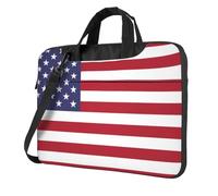 BOAIHH 13 inch lightweight Laptop Bag with Fashion American flag Print Beautiful and simple for Business Trip Office
