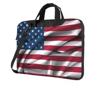 BOAIHH 13 inch lightweight Laptop Bag with Fashion American Flag Print Beautiful and simple for Business Trip Office