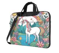 BOAIHH 13 inch lightweight Laptop Bag with Fashion Unicorns by the river Print Beautiful and simple for Business Trip Office