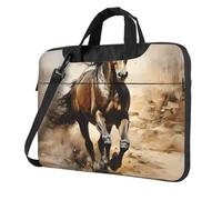 BOAIHH 13 inch lightweight Laptop Bag with Fashion Western Horse Print Beautiful and simple for Business Trip Office