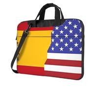 BOAIHH 14 inch lightweight Laptop Bag with Fashion American Spain Flag Print Beautiful and simple for Business Trip Office