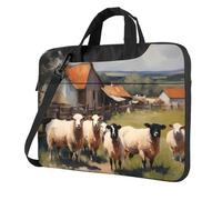 BOAIHH 14 inch lightweight Laptop Bag with Fashion cute farm animals Print Beautiful and simple for Business Trip Office