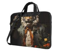 BOAIHH 14 inch lightweight Laptop Bag with Fashion Mr. Dancing Tiger Print Beautiful and simple for Business Trip Office