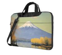 BOAIHH 14 inch lightweight Laptop Bag with Fashion Mt. Fuji in the distance Print Beautiful and simple for Business Trip Office