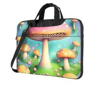 BOAIHH 14 inch lightweight Laptop Bag with Fashion Wonderful little mushrooms Print Beautiful and simple for Business Trip Office