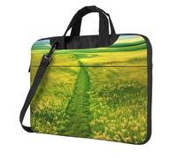BOAIHH 15.6 inch lightweight Laptop Bag with Fashion Grassland paths Print Beautiful and simple for Business Trip Office