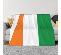 BOAIHH 50"x40" Soft Comfort Flannel Blanket â€“ Lightweight Foldable Flag of Ivory Coast Print Fleece for Home, Sofa, Travel Use