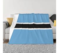 BOAIHH 80"x60" Soft Comfort Flannel Blanket â€“ Lightweight Foldable Flag of Botswana Print Fleece for Home, Sofa, Travel Use