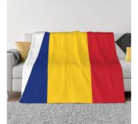 BOAIHH 80"x60" Soft Comfort Flannel Blanket â€“ Lightweight Foldable Flag of Romania Print Fleece for Home, Sofa, Travel Use