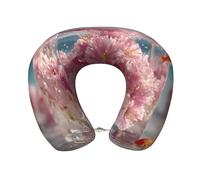 BOAIHH Beneath the Cherry Blossoms Memory Foam Travel Pillow for Soft Comfort Fits Snugly for Naps Office, and Airplane Use