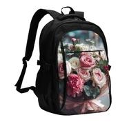 BOAIHH Bouquet By The Window Large Capacity Backpack Computer Independent Compartment Pressure Relief Design Work Commuting