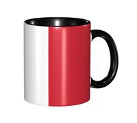 BOAIHH Classic Style Italian Flag Ceramic Mug Leisure Simple for Work Home Smooth Practical Easy to Clean Black Cup