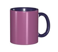 BOAIHH Classic Style Solid Color Grape red Ceramic Mug Leisure Simple for Work Home Smooth Practical Easy to Clean Navy Blue Cup