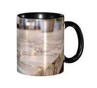 BOAIHH Classic Style Tidy Dining Table Ceramic Mug Leisure Simple for Work Home Smooth Practical Easy to Clean Black Cup