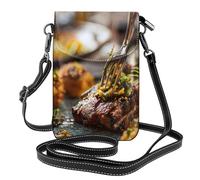 BOAIHH Delicious Beef Women Cell Phone Purse Crossbody Light Compact Durable for Daily Commuting Wearing