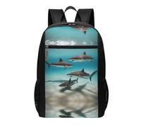 BOAIHH fish in the deep sea 17-Inch Durable Backpack with Versatile and Stylish Design for Outdoor and Everyday Use