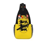 BOAIHH Flag Of Baden-Württemberg Large Capacity Chest Bag Comfortable And Decompressive Suitable For Travel Work And Outdoor