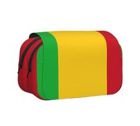 BOAIHH Flag of Mali Double Clamshell Pen Case Full-Width Printing Suitable for Sketching Traveling and School