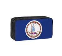 BOAIHH Flag of Virginia Simple Pen Case Wear-Resistant Durable Convenient for School Stationery Storage