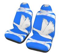 BOAIHH flying white goose Car Seat Covers Polyester Elastic Protective Case Anti-Run Durable Wear-Resistant Comfort Soft