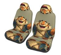 BOAIHH Happy Tiger Car Seat Covers Polyester Elastic Protective Case Anti-Run Durable Wear-Resistant Comfort Soft