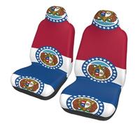 BOAIHH Missouri State Flag Car Seat Covers Polyester Elastic Protective Case Anti-Run Durable Wear-Resistant Comfort Soft