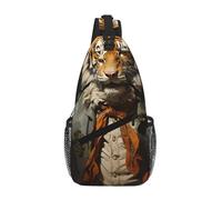 BOAIHH Mr. Dancing Tiger Large Capacity Chest Bag Comfortable And Decompressive Suitable For Travel Work And Outdoor
