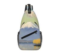 BOAIHH Mt. Fuji In The Distance Large Capacity Chest Bag Comfortable And Decompressive Suitable For Travel Work And Outdoor