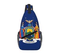 BOAIHH New York Flag Large Capacity Chest Bag Comfortable And Decompressive Suitable For Travel Work And Outdoor