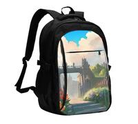 BOAIHH Outside the Castle Gate Large Capacity Backpack Computer Independent Compartment Pressure Relief Design Work Commuting