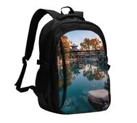 BOAIHH Pavilion In The Park Large Capacity Backpack Computer Independent Compartment Pressure Relief Design Work Commuting