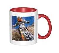 BOAIHH Red Ceramic Mugs with Unique Full Throttle Print Smooth and Durable Design for Home Office Daily Use