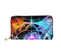 BOAIHH Simple Wallet for Unisex Stylish Card Holder with Exquisite Eight Dimensional Space Pattern and Multiple Partition
