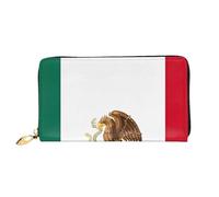 BOAIHH Simple Wallet for Unisex Stylish Card Holder with Exquisite Flag of Mexico Pattern and Multiple Partition