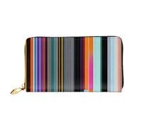 BOAIHH Simple Wallet for Unisex Stylish Card Holder with Exquisite Irregular Vertical Lines Pattern and Multiple Partition