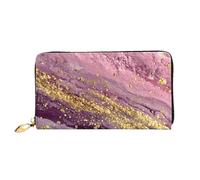 BOAIHH Simple Wallet for Unisex Stylish Card Holder with Exquisite Purple Dreams Pattern and Multiple Partition