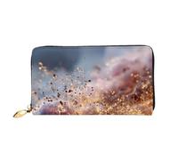 BOAIHH Simple Wallet for Unisex Stylish Card Holder with Exquisite Purple Particle Swirl Pattern and Multiple Partition