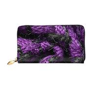 BOAIHH Simple Wallet for Unisex Stylish Card Holder with Exquisite Purple Sweater Pattern and Multiple Partition