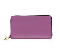BOAIHH Simple Wallet for Unisex Stylish Card Holder with Exquisite Solid Color Grape red Pattern and Multiple Partition