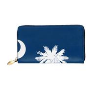 BOAIHH Simple Wallet for Unisex Stylish Card Holder with Exquisite South Carolina Flag Pattern and Multiple Partition