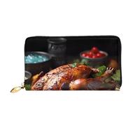 BOAIHH Simple Wallet for Unisex Stylish Card Holder with Exquisite Tantalizing Roast Turkey Pattern and Multiple Partition