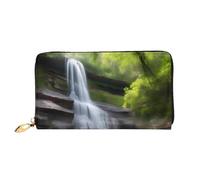 BOAIHH Simple Wallet for Unisex Stylish Card Holder with Exquisite Waterfall Views Pattern and Multiple Partition