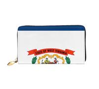 BOAIHH Simple Wallet for Unisex Stylish Card Holder with Exquisite West Virginia Flag Pattern and Multiple Partition