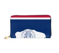 BOAIHH Simple Wallet for Unisex Stylish Card Holder with Exquisite Wyoming State Flag Pattern and Multiple Partition