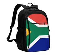 BOAIHH South African flag Large Capacity Backpack Computer Independent Compartment Pressure Relief Design Work Commuting