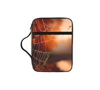 BOAIHH Spider Web At Dusk Bible Storage Bag Tote Durable and Multifunctional Fashion Cover for Church Schools