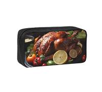 BOAIHH Tantalizing Roast Turkey Simple Pen Case Wear-Resistant Durable Convenient for School Stationery Storage