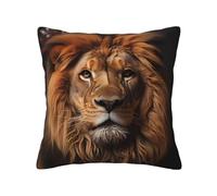 BOAIHH The Lion's Gaze Four Season Pillowcase 18"x18" Soft Skin Friendly and Comfortable with Zipper Suitable for Sofa Car and Bedroom