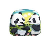 BOAIHH Two happy pandas Car Headrest Cover 1 Pcs Universal Elastic Unique Style Prevents Everyday Wear and Tear