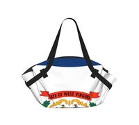 BOAIHH West Virginia Flag Foldable Camping Bag Comfort and Stylish Multipurpose Thick Durable Spacious Travel Accessory